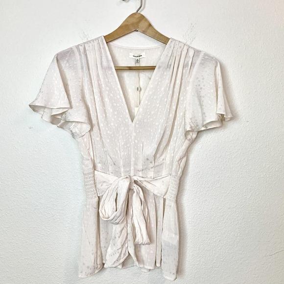 Max Studio Tops - Max Studio Ivory Short Sleeve Blouse NWT